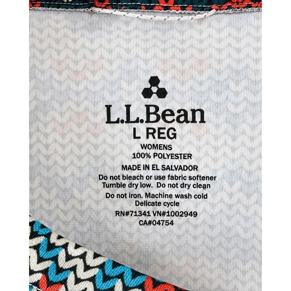 LL Bean Long Sleeve Top Womens L Regular Multicolor Excellent Fair Isle Print - Picture 4 of 16
